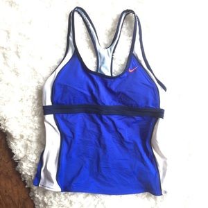 Nike Blue Racerback Swim Tankini Top